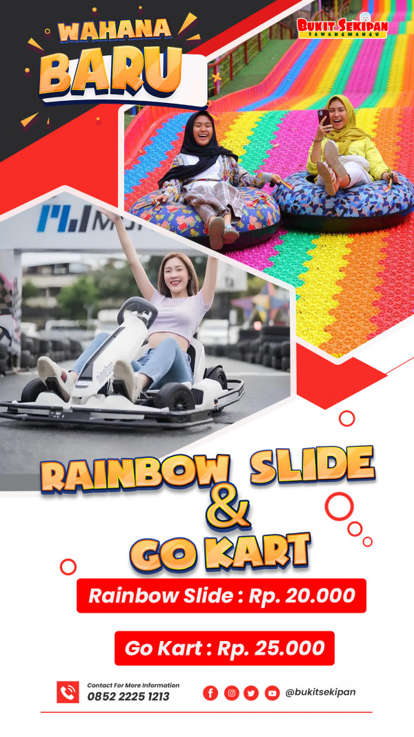 pricelist rainbow slide dan go kart