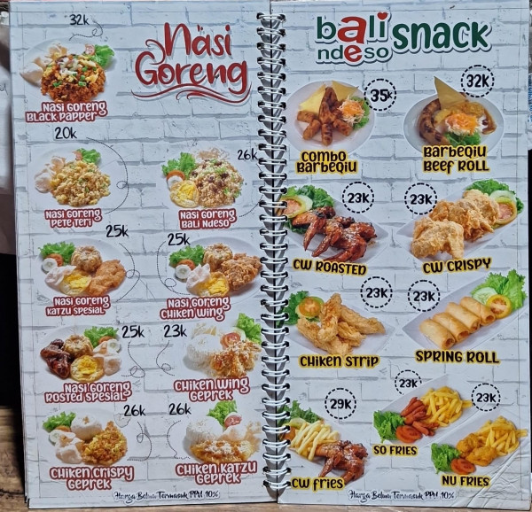 menu bali ndeso