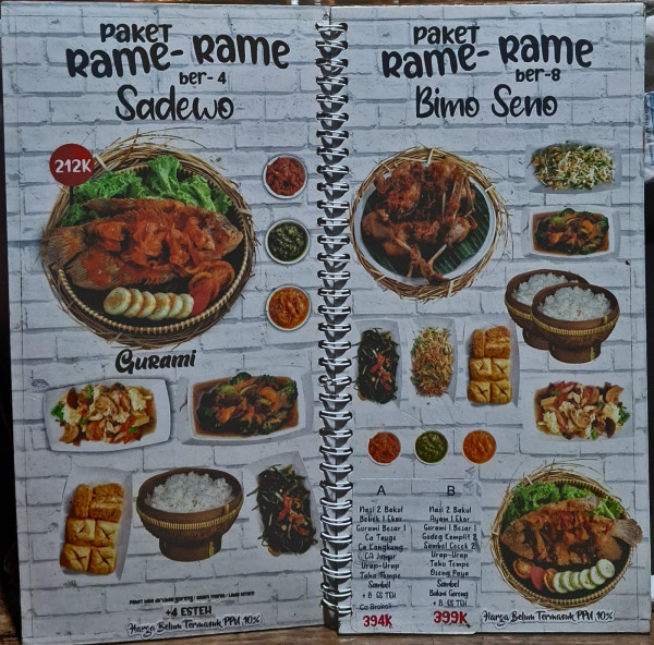 menu bali ndeso