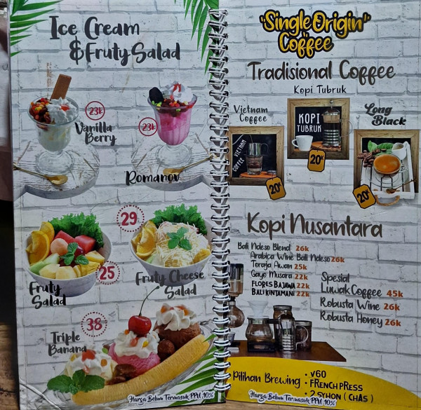 menu bali ndeso