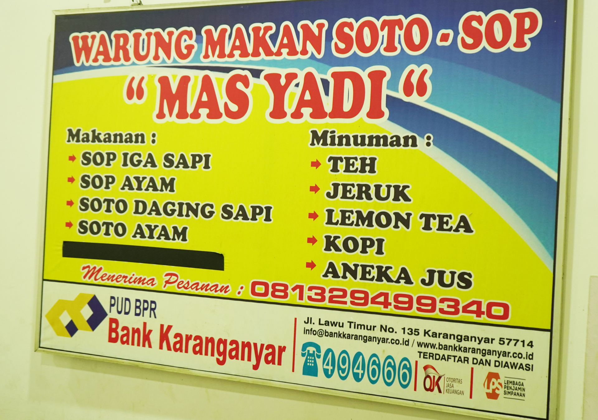 Warung Makan Soto-Sop Iga Mas Yadi