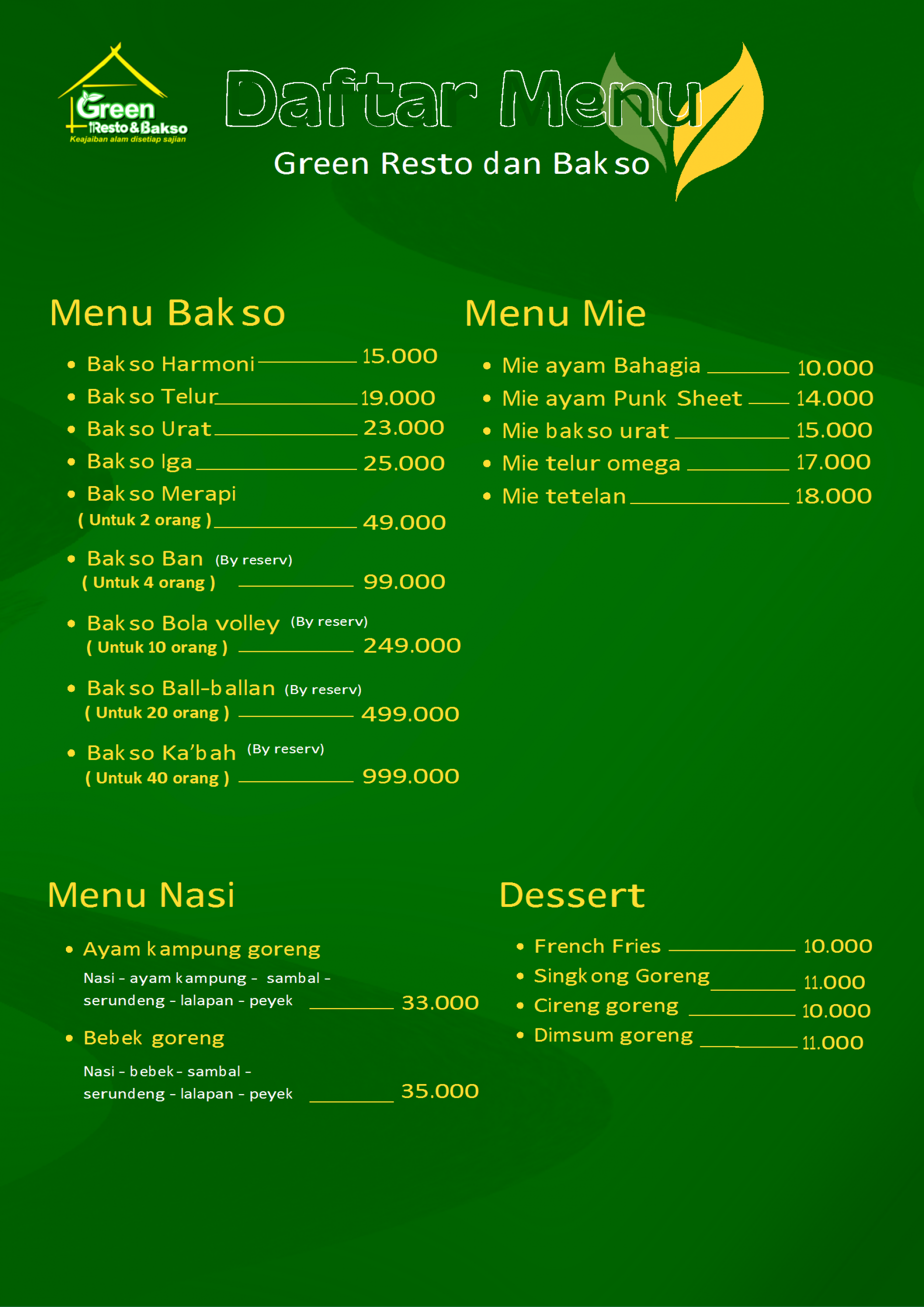 Green Resto & Bakso 